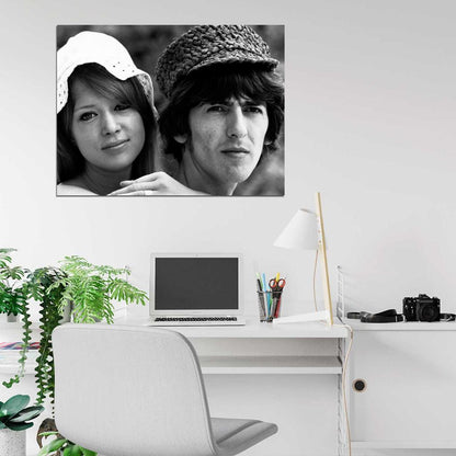 The Beatles Rare Pattie Boyd George Harrison Rock Band Wall Art Print Poster