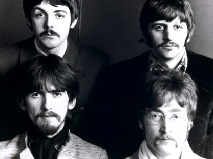 The Beatles Great BW Faces Paul Ringo George John Band Wall Art Print Poster
