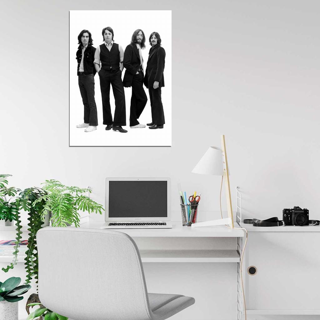 The Beatles Unbelievable Rare BW Music Rock Band Wall Art Print Poster