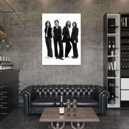 The Beatles Unbelievable Rare BW Music Rock Band Wall Art Print Poster