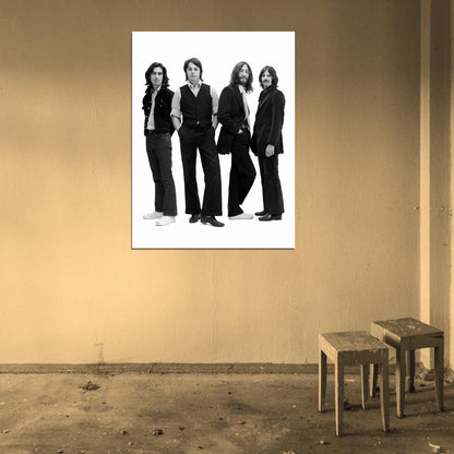 The Beatles Unbelievable Rare BW Music Rock Band Wall Art Print Poster