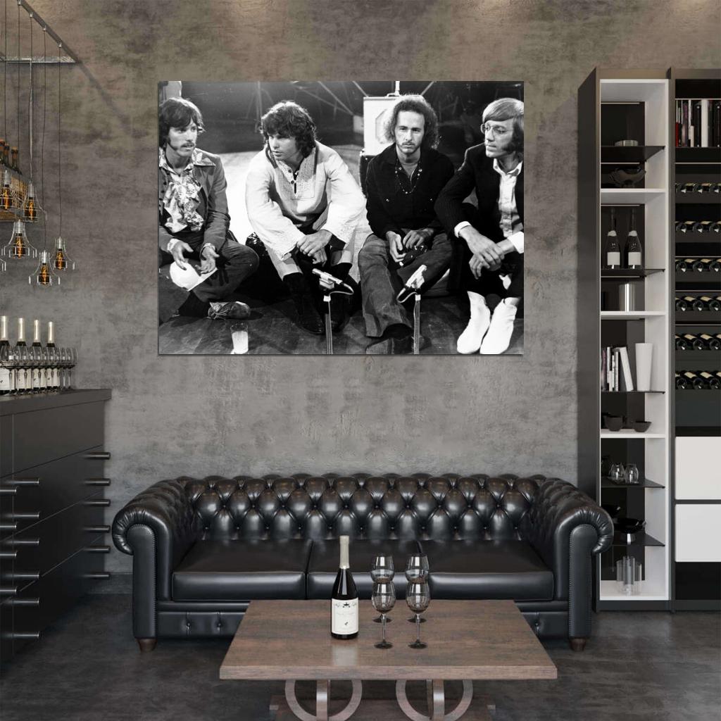 The Doors Great Rare BW John Jim Robby Ray Rock Band Wall Art Print Poster