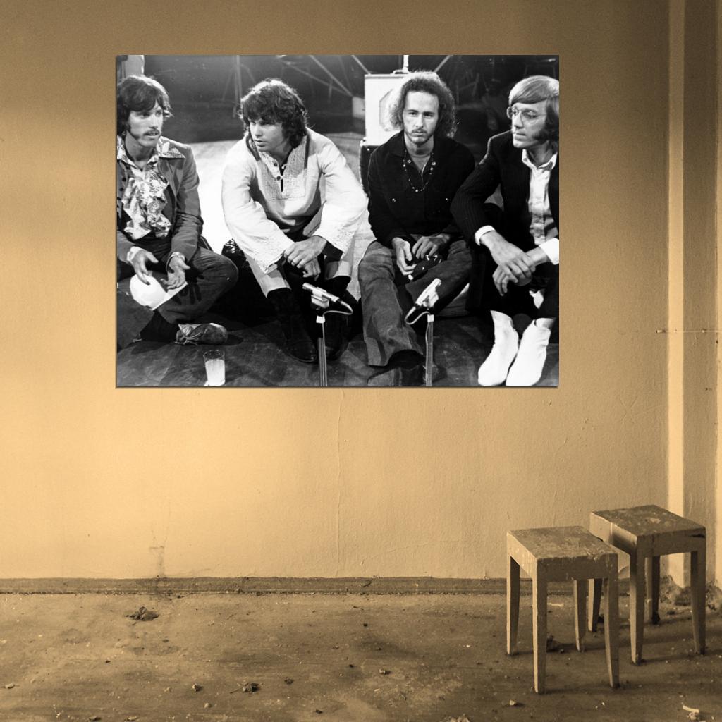 The Doors Great Rare BW John Jim Robby Ray Rock Band Wall Art Print Poster