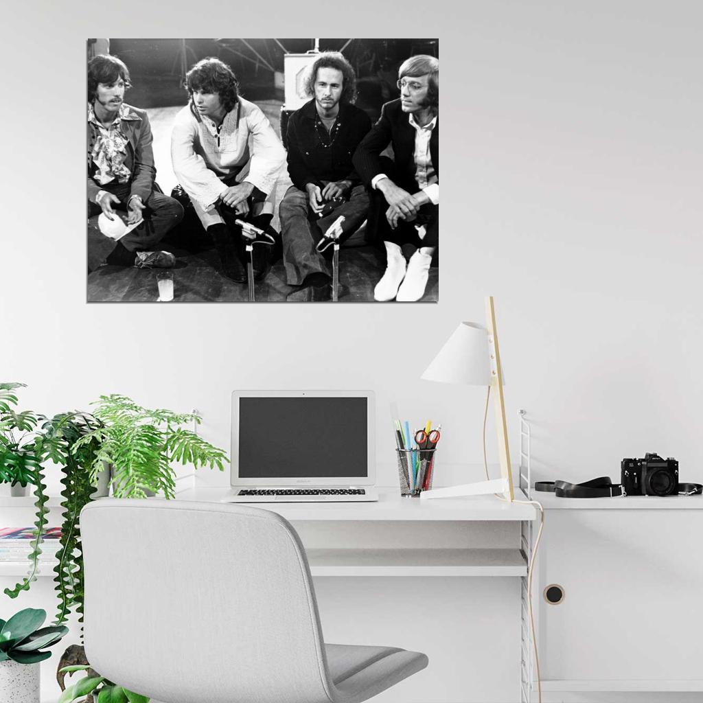 The Doors Great Rare BW John Jim Robby Ray Rock Band Wall Art Print Poster