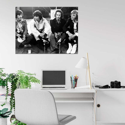 The Doors Great Rare BW John Jim Robby Ray Rock Band Wall Art Print Poster