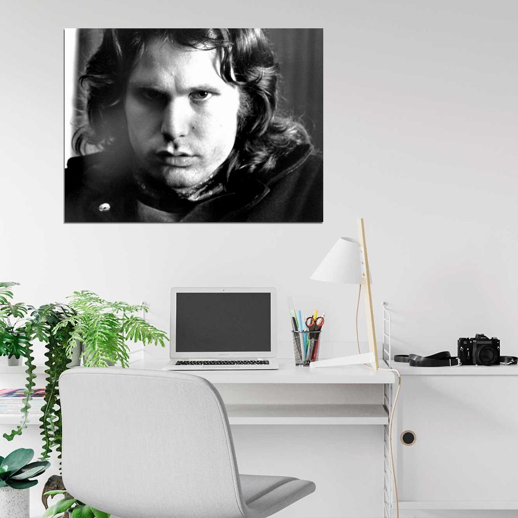 The Doors Jim Morrison Awesome Portrait BW Rock Band Wall Art Print Poster