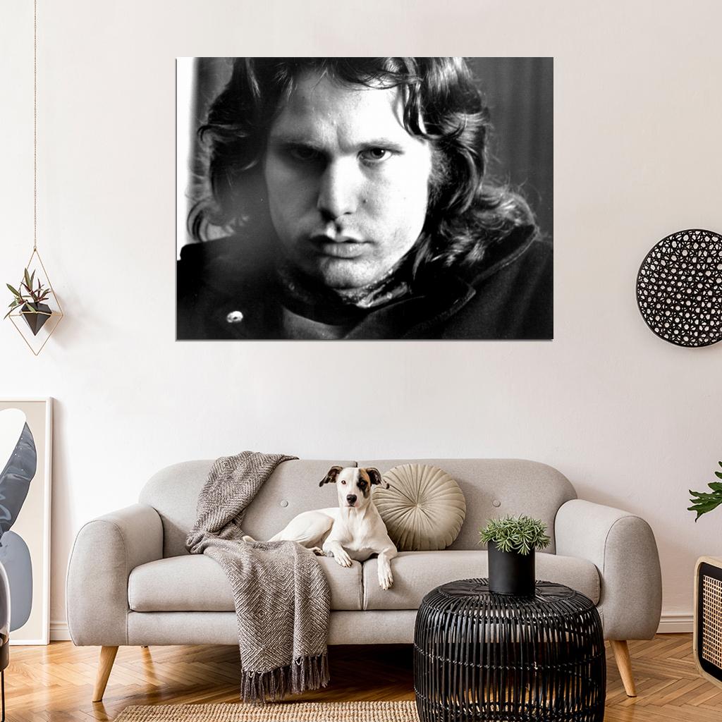 The Doors Jim Morrison Awesome Portrait BW Rock Band Wall Art Print Poster