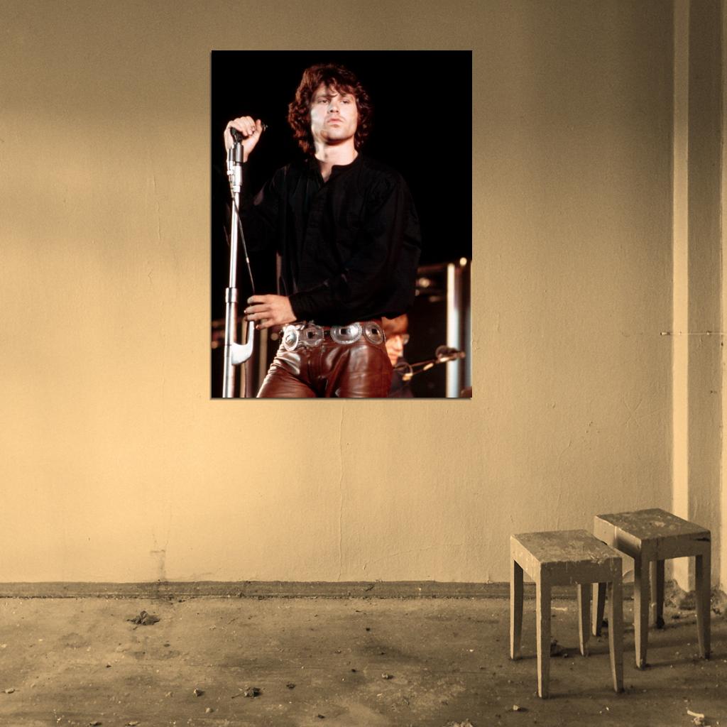 The Doors Great Jim Morrison Rare Microphone Rock Band Wall Art Print Poster
