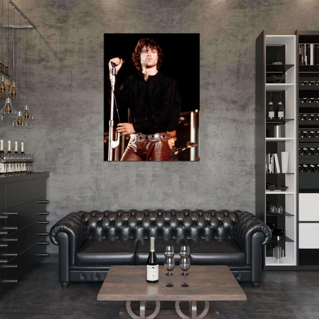 The Doors Great Jim Morrison Rare Microphone Rock Band Wall Art Print Poster