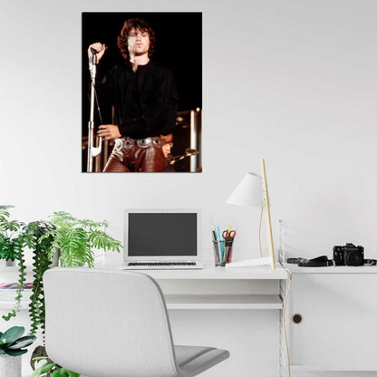 The Doors Great Jim Morrison Rare Microphone Rock Band Wall Art Print Poster
