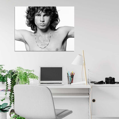 The Doors Awesome BW Shirtless Jim Morrison Rock Band Wall Art Print Poster