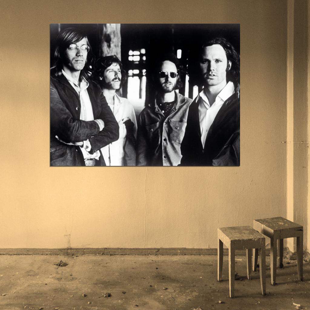 The Doors Great BW Retro Jim Morrison Rock Band Wall Art Print Poster