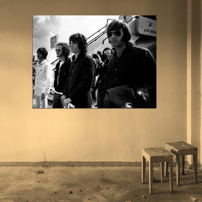 The Doors Rare BW 1968 Jim Morrison Vintage Rock Band Wall Art Print Poster