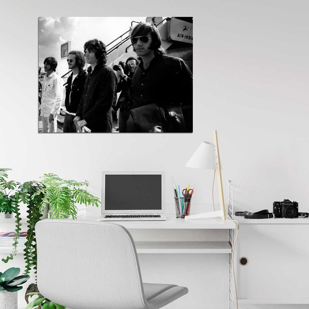 The Doors Rare BW 1968 Jim Morrison Vintage Rock Band Wall Art Print Poster