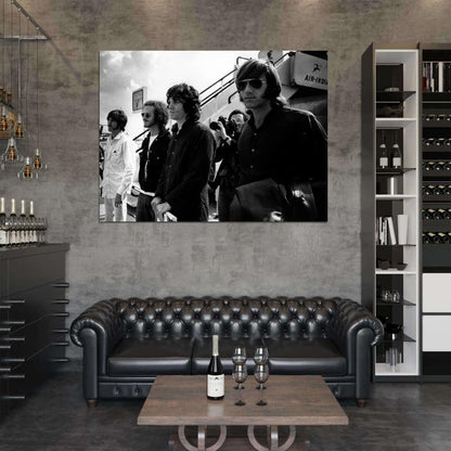 The Doors Rare BW 1968 Jim Morrison Vintage Rock Band Wall Art Print Poster