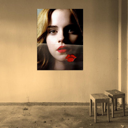 Emma Watson Portrait Cute Actress Wall Art Print Poster