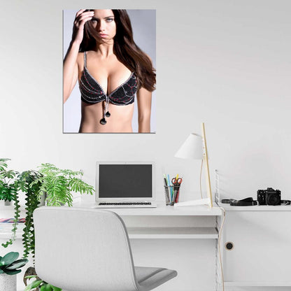 Adriana Lima Sexy Hot Model Wall Art Print Poster