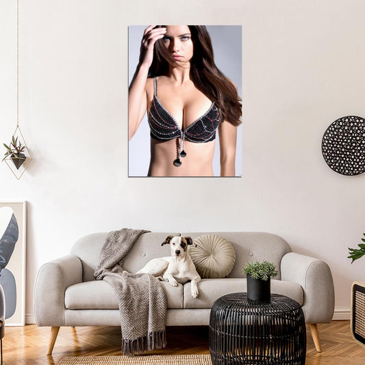 Adriana Lima Sexy Hot Model Wall Art Print Poster