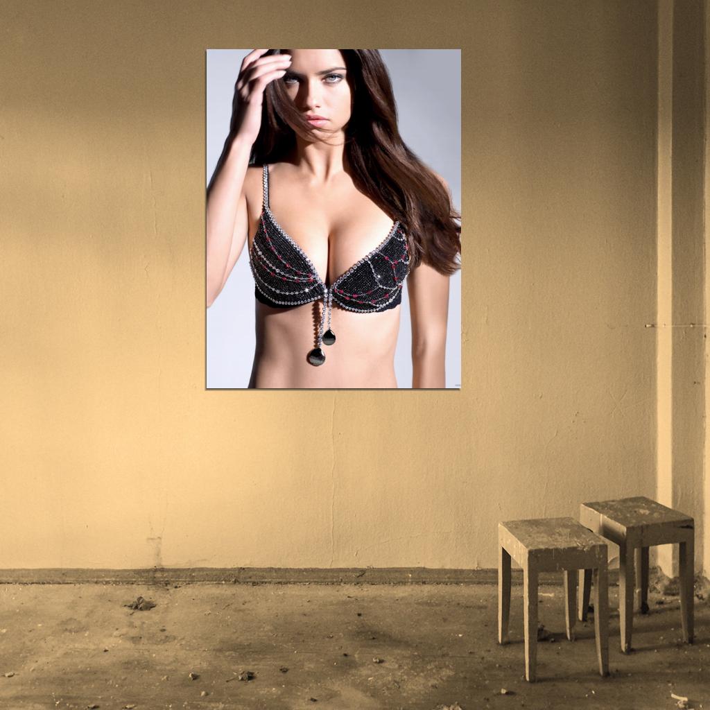 Adriana Lima Sexy Hot Model Wall Art Print Poster