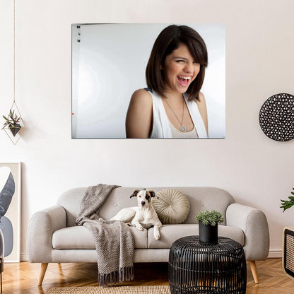 Selena Gomez Smile Funny Cute Pop Music Singer Wall Art Print Poster