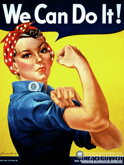 Rosie The Riveter Retro Classic Vintage Wall Art Print Poster
