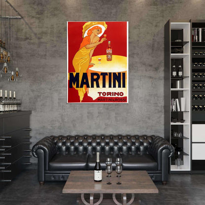 Martini Tirino Italia Vintage Retro Painting Wall Art Print Poster