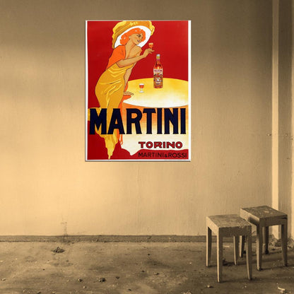 Martini Tirino Italia Vintage Retro Painting Wall Art Print Poster