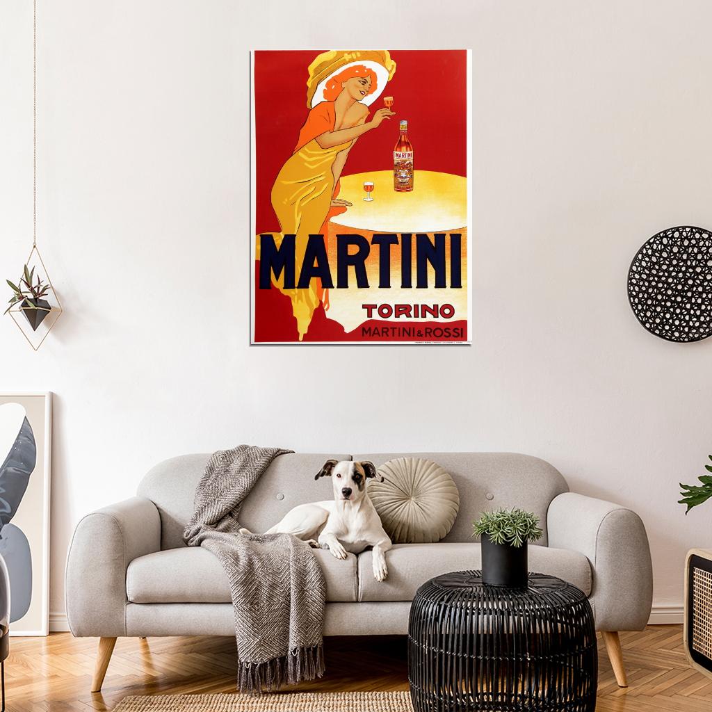 Martini Tirino Italia Vintage Retro Painting Wall Art Print Poster