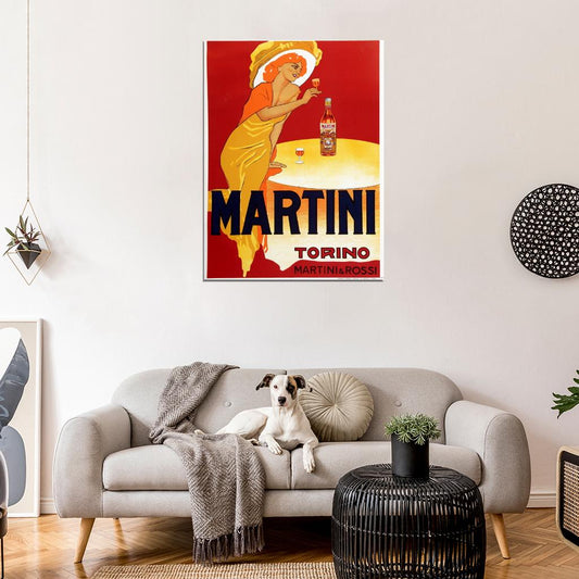 Martini Tirino Italia Vintage Retro Painting Wall Art Print Poster