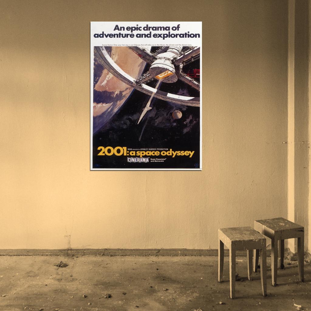 2001 Space Odyssey 1968 Classic Vintage Movie Wall Art Print Poster