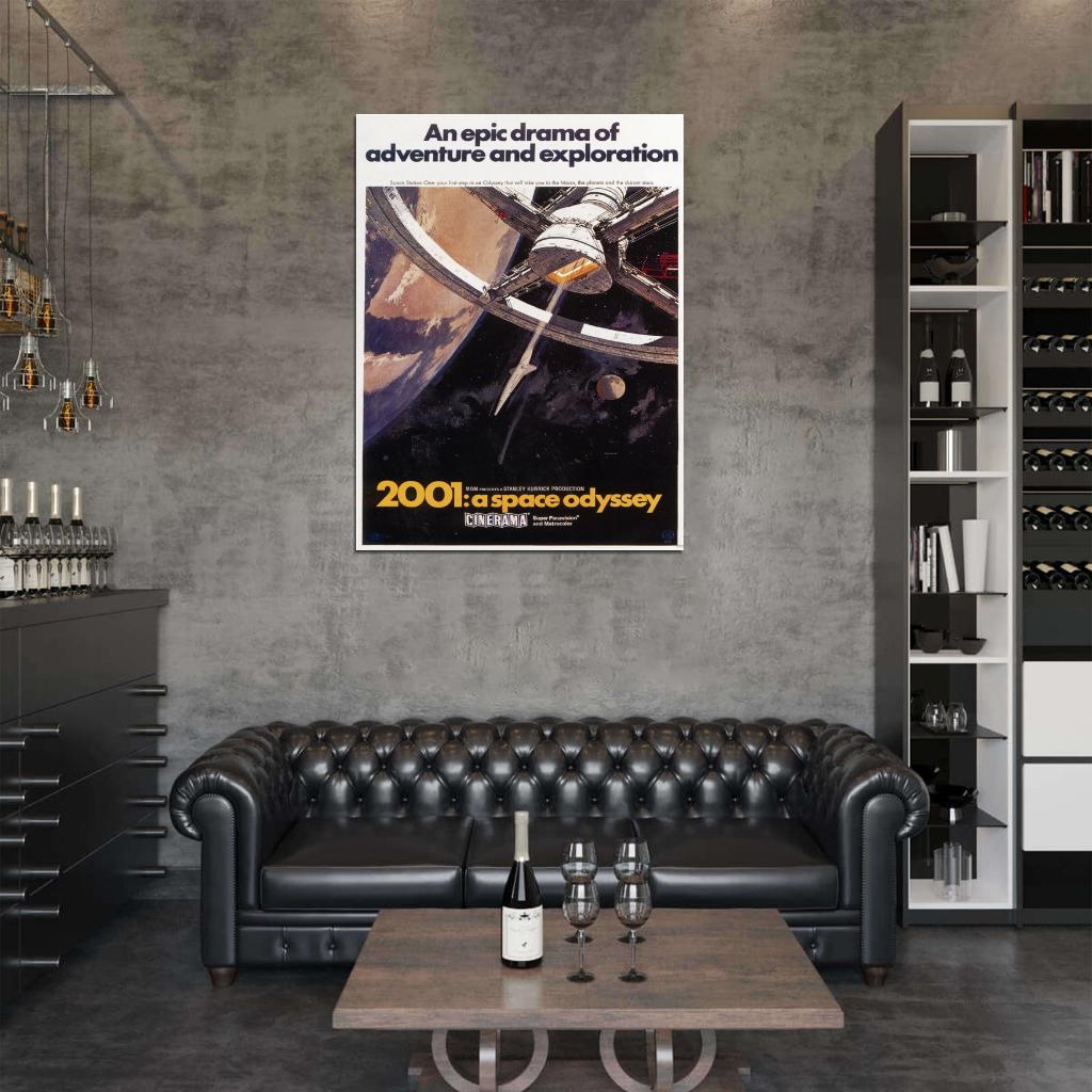 2001 Space Odyssey 1968 Classic Vintage Movie Wall Art Print Poster
