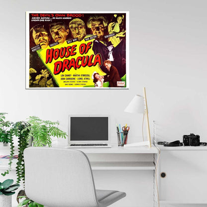 House Of Dracula Retro Classic Movie Vintage Wall Art Print Poster