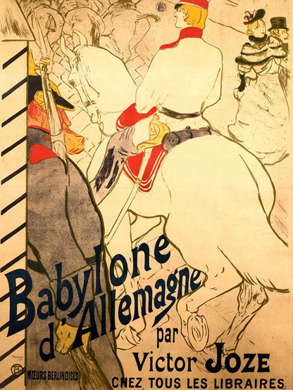 Babylone d'Allemagne Retro Vintage Painting Wall Art Print Poster