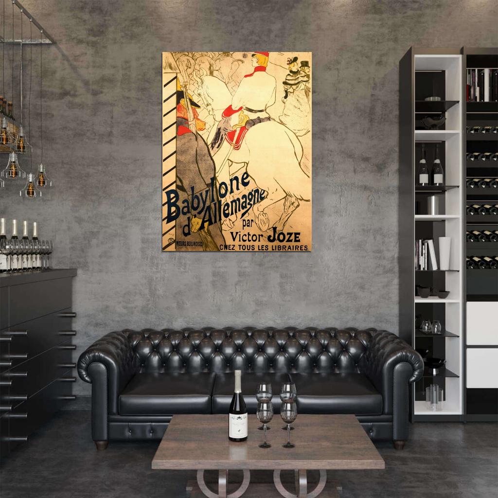 Babylone d'Allemagne Retro Vintage Painting Wall Art Print Poster