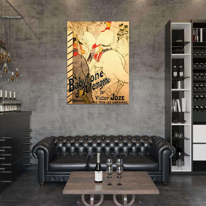 Babylone d'Allemagne Retro Vintage Painting Wall Art Print Poster