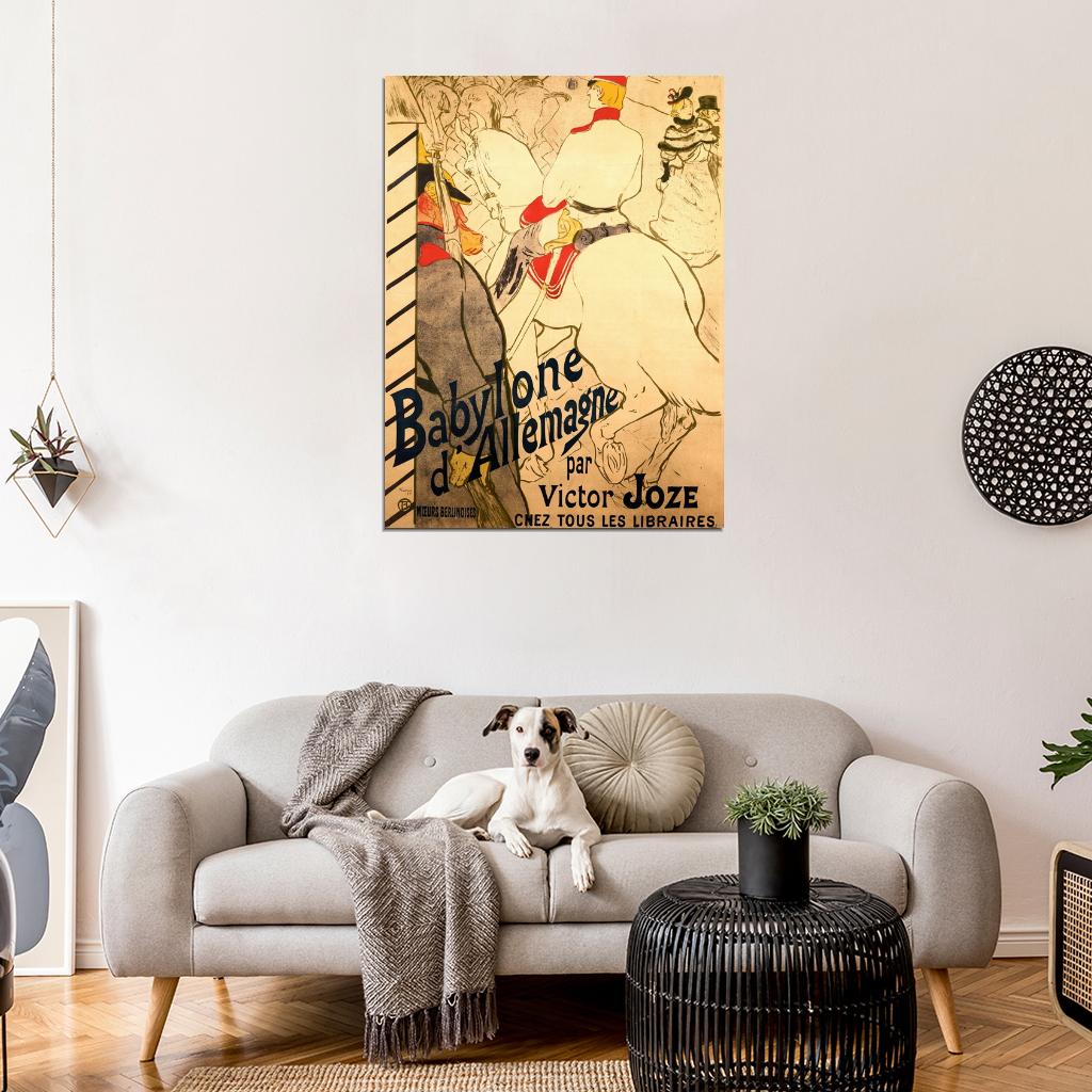 Babylone d'Allemagne Retro Vintage Painting Wall Art Print Poster