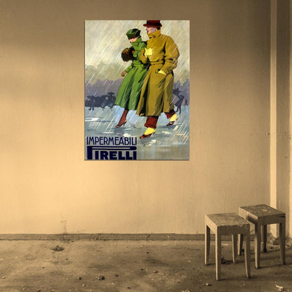 Cappiello Impermeabili Retro Vintage Painting Wall Art Print Poster