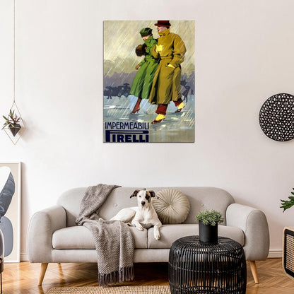 Cappiello Impermeabili Retro Vintage Painting Wall Art Print Poster