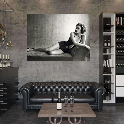 Keira Knightley Sexy Hot Actress BW Wall Art Print Poster