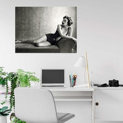 Keira Knightley Sexy Hot Actress BW Wall Art Print Poster