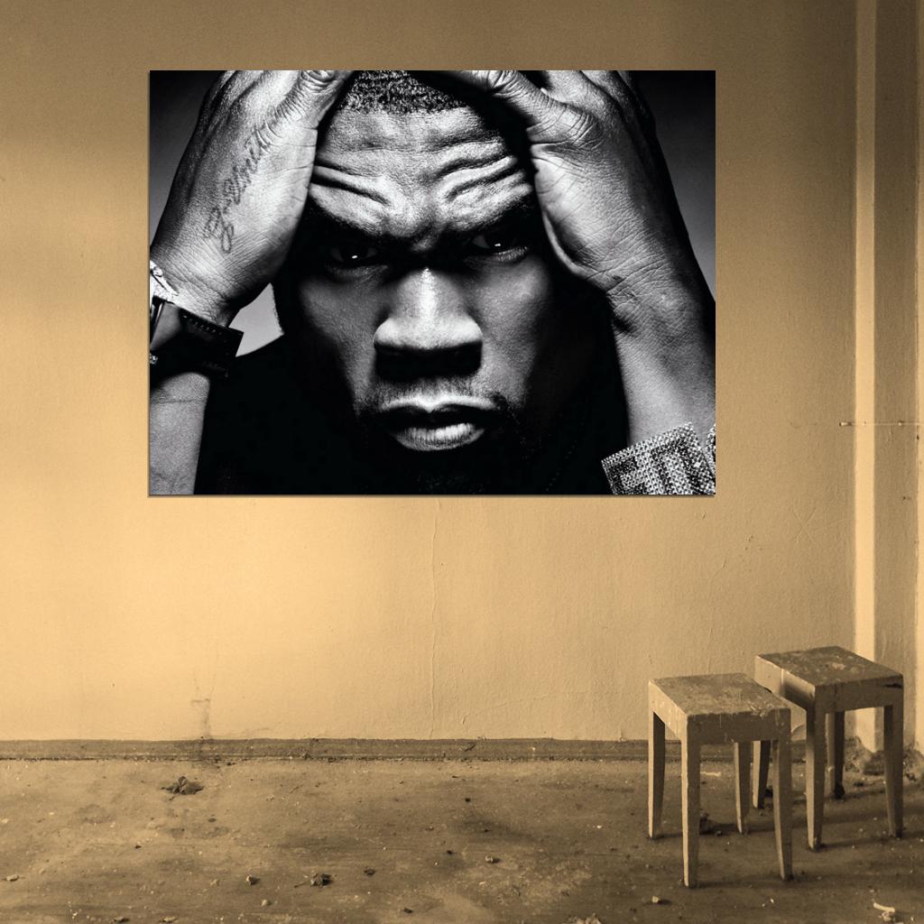 50 Cent Amazing Portrait Hip Hop Music Singer Wall Art Print Poster