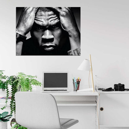 50 Cent Amazing Portrait Hip Hop Music Singer Wall Art Print Poster