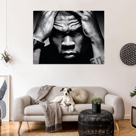 50 Cent Amazing Portrait Hip Hop Music Singer Wall Art Print Poster