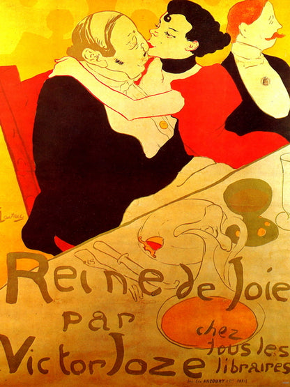 Reine De Joie Retro Vintage Painting Wall Art Print Poster