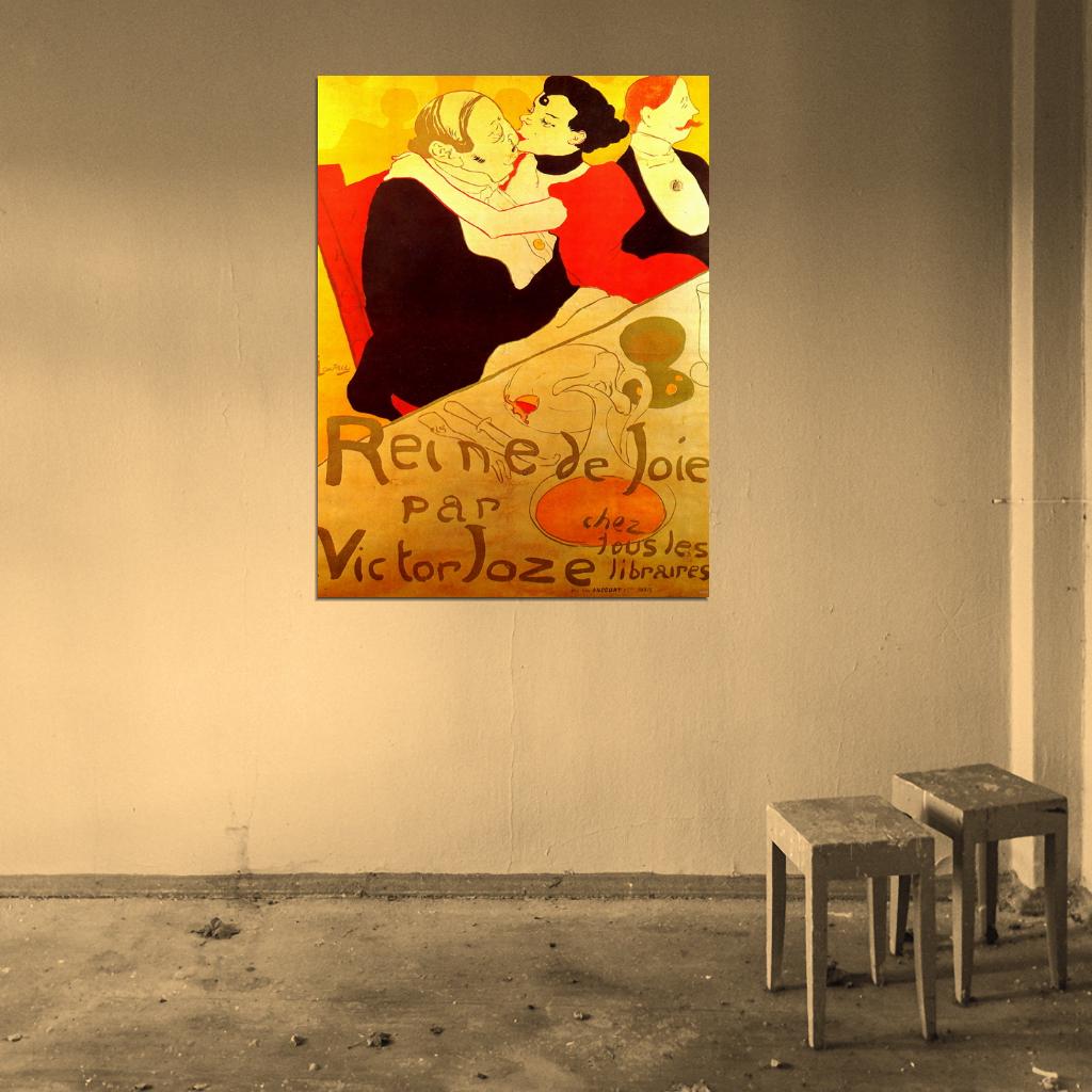 Reine De Joie Retro Vintage Painting Wall Art Print Poster