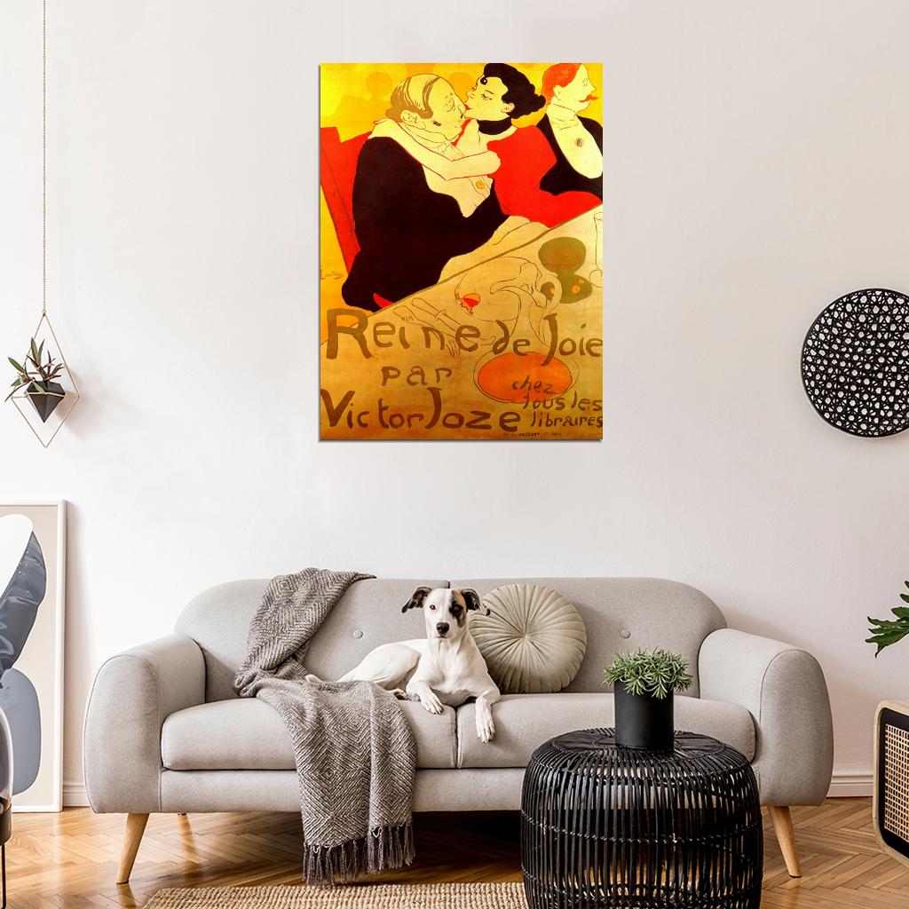 Reine De Joie Retro Vintage Painting Wall Art Print Poster