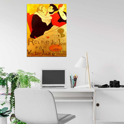 Reine De Joie Retro Vintage Painting Wall Art Print Poster
