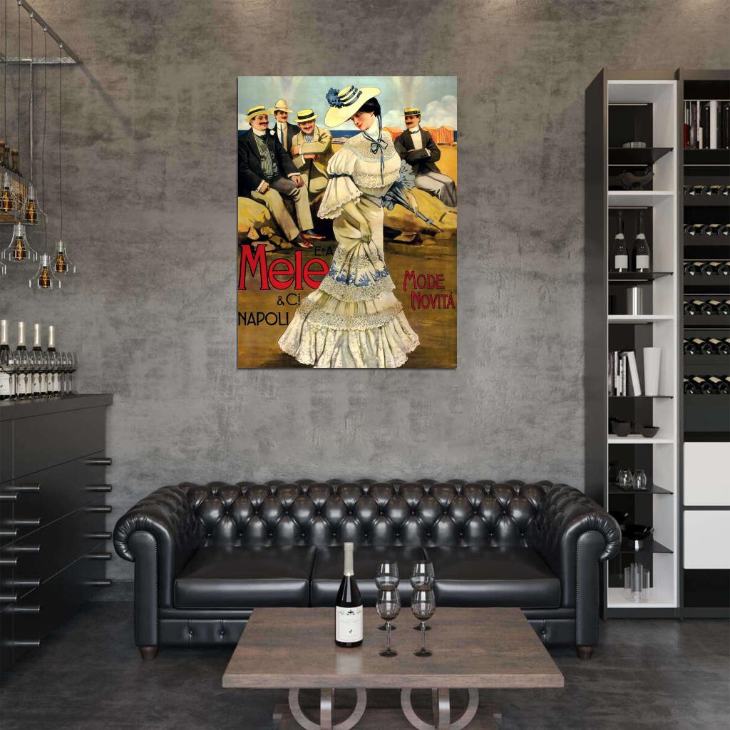 Woman Retro Vintage Classic Painting Wall Art Print Poster