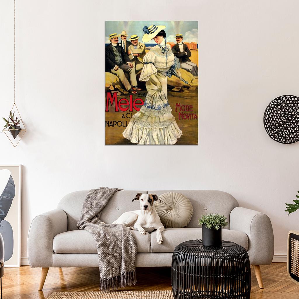 Woman Retro Vintage Classic Painting Wall Art Print Poster