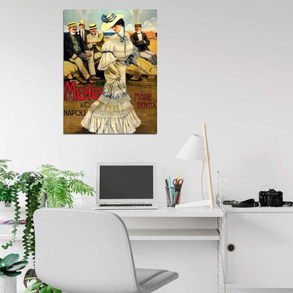 Woman Retro Vintage Classic Painting Wall Art Print Poster